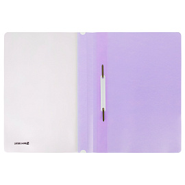 Скоросшиватель пластиковый BRAUBERG "Pastel" А4, 130/180 мкм, лиловый, 270456 фото Скоросшиватель пластиковый BRAUBERG "Pastel" А4, 130/180 мкм, лиловый, 270456