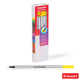 Ручка капиллярная Luxor "Fine Writer 045" желтая, 0,8мм фото Ручка капиллярная Luxor "Fine Writer 045" желтая, 0,8мм