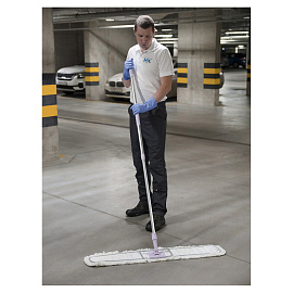 Перчатки КЩС латексные Hq Profiline с хлопковым напылением синие (размер 9, L, 74735)