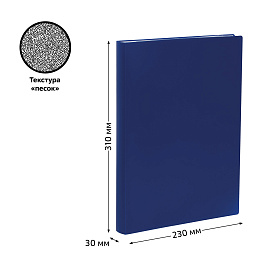 Папка со 100 вкладышами СТАММ А4, 30мм, 600мкм, пластик, синяя фото Папка со 100 вкладышами СТАММ А4, 30мм, 600мкм, пластик, синяя
