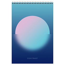 Блокнот А4 80л. на гребне BG "Mono circle", твердая подложка фото Блокнот А4 80л. на гребне BG "Mono circle", твердая подложка