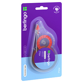 Корректирующая лента Berlingo "Max", 5мм*25м, блистер, европодвес фото Корректирующая лента Berlingo "Max", 5мм*25м, блистер, европодвес