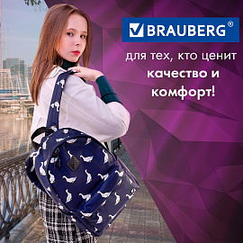 Рюкзак BRAUBERG POSITIVE универсальный, карман-антивор, "Ducks", 42х28х14 см, 271681