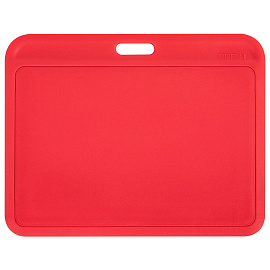 Бейдж горизонтальный (54х85 мм), красный, МАТОВАЯ ПОВЕРХНОСТЬ, BRAUBERG EXTRA, 238820