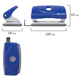 Дырокол BRAUBERG "Original", до 10 листов, синий, 227785 фото Дырокол BRAUBERG "Original", до 10 листов, синий, 227785