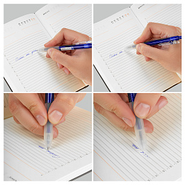 Ручка шариковая автоматическая стираемая Crown "Fixball" синяя, 0,48мм