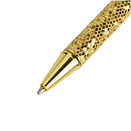 Ручка шариковая автоматическая MESHU "Gold shimmer" синяя, 1,0мм