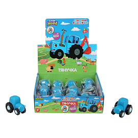 Игрушка-антистресс, тянучка "СИНИЙ ТРАКТОР" 8 см, наполнение песок, СУПЕРЖИМ