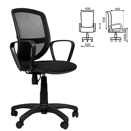 Кресло офисное Betta, ткань, черное C11