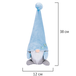 Украшение новогоднее интерьерное 17 см "Волшебный Гном", полиэстер, ЗОЛОТАЯ СКАЗКА, 592525