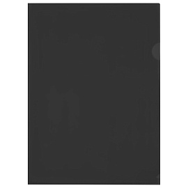 Папка-уголок прозрачная, А4, BRAUBERG "UNIVERSAL", черная, 0,10 мм, 273046