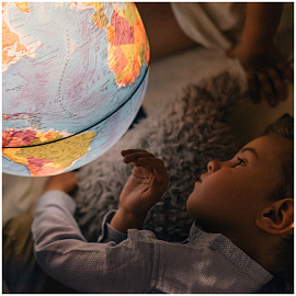 Глобус интерактивный + очки VR, политический, GLOBEN, 25 см с подсветкой, INT12500304