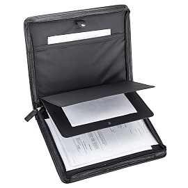 Папка деловая Alliance из искусственная кожа черного цвета (8-013)