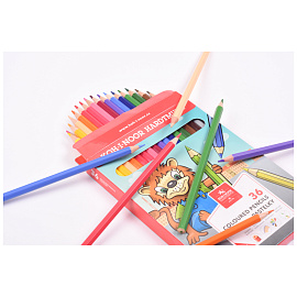 Карандаши цветные Koh-I-Noor "Lion", 36цв., заточен., картон, европодвес фото Карандаши цветные Koh-I-Noor "Lion", 36цв., заточен., картон, европодвес