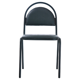 Стул Фабрикант "Стандарт", каркас черный, обивка кожзам черный