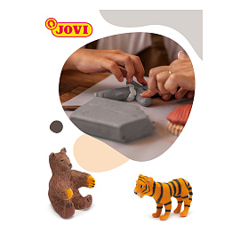 Паста для моделирования для лепки Jovi самозатвердевающая серая 1000 г