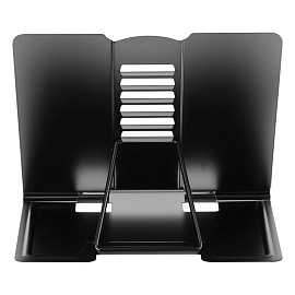 Подставка для книг СТАММ, металлическая, регулируемый угол наклона, черная