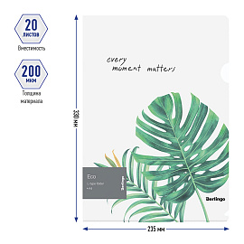 Папка-уголок Berlingo "Eco" А4, 200мкм, с рисунком