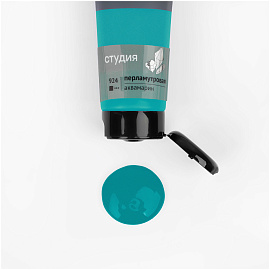 Краска акриловая художественная перламутровая Гамма "Студия", 75мл, пластиковая туба, аквамарин