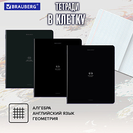 Тетради предметные, КОМПЛЕКТ 5 ПРЕДМЕТОВ, 48 л., SoftTouch, BRAUBERG "РИТМ", 405187
