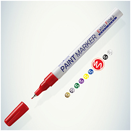 Маркер лаковый MunHwa 1 мм красный фото Маркер лаковый MunHwa 1 мм красный