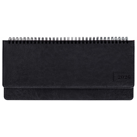 Планинг датированный 2026 305х140 мм BRAUBERG "Imperial", под кожу, черный, 117229