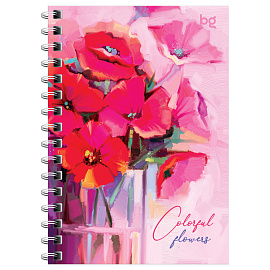 Записная книжка А6 120л. на гребне BG "Цветочный стиль