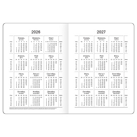 Ежедневник датированный 2026, А6, 7БЦ BG"Monochrome. Matcha", мятный, soft touch