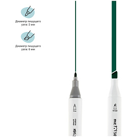 Набор двусторонних маркеров для скетчинга MESHU 06цв., основные цвета, корпус трехгранный, пулевид./клиновид.наконечники, ПВХ-бокс