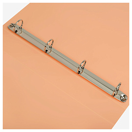 Папка на 4 кольцах СТАММ "Акцент" А4, 40мм, 800мкм, пластик, персиковая фото Папка на 4 кольцах СТАММ "Акцент" А4, 40мм, 800мкм, пластик, персиковая