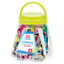 Точилка пластиковая ArtSpace "Slicer", 1 отверстие, ассорти фото Точилка пластиковая ArtSpace "Slicer", 1 отверстие, ассорти