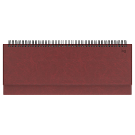 Планинг недатированный, 56л., 330*130мм, кожзам, BG "Nebraska. Dark red", красный
