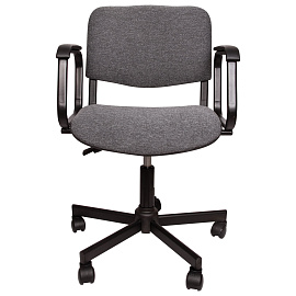 Кресло КР08, с подлокотниками, серое, КР01.00.08-102- фото Кресло КР08, с подлокотниками, серое, КР01.00.08-102-