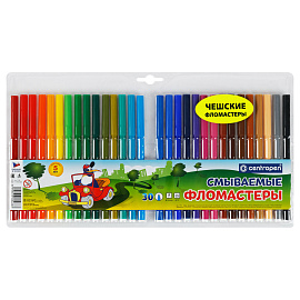 Фломастеры 30 ЦВЕТОВ CENTROPEN "Washable", смываемые, вентилируемый колпачок, 7790/30TP, 7 7790 3085