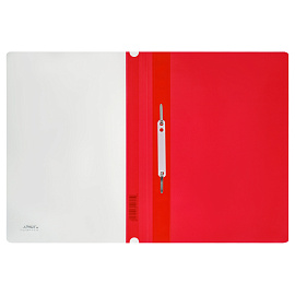 Папка-скоросшиватель пластик. СТАММ А4, 180мкм, красная с прозр. верхом