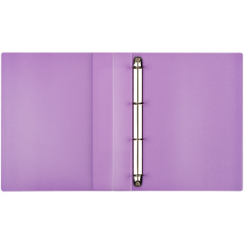 Папка на 4 кольцах СТАММ "Кристалл" А4, 25мм, 700мкм, пластик, фиолетовая фото Папка на 4 кольцах СТАММ "Кристалл" А4, 25мм, 700мкм, пластик, фиолетовая