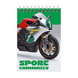 Блокнот А6 40л. на гребне BG "Sport community