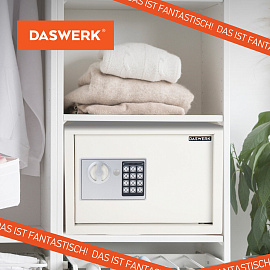 Сейф мебельный DASWERK SC-250EL (250х350х250 мм), электронный замок, бежевый, 291345 фото Сейф мебельный DASWERK SC-250EL (250х350х250 мм), электронный замок, бежевый, 291345