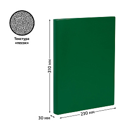 Папка с 80 вкладышами СТАММ А4, 30мм, 600мкм, пластик, зеленая фото Папка с 80 вкладышами СТАММ А4, 30мм, 600мкм, пластик, зеленая