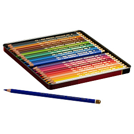 Карандаши цветные художественные классические Koh-i-Noor Polycolor 24 карандаша 24 цвета шестигранные (3824024002PL)