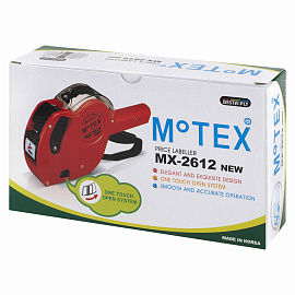 Этикет-пистолет однострочный MoTEX MX-2612 красный (1х9 символов, 26x12 мм волнистая лента)