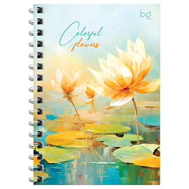 Записная книжка А6 120л. на гребне BG "Цветочный стиль