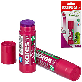 Клей-карандаш Kores "Chameleon", 15г, фиолетовый, ПВП