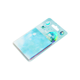 Самоклеящийся блок MESHU "Space cat", 76*76 мм, 20л*3 цвета, прозрачный, блестящий, европодвес