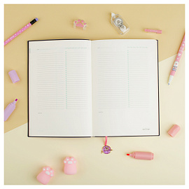 Ежедневник недатированный, А5, 136л., кожзам, MESHU "Find your way. Pink", тон. блок, закладка-ляссе с подвеской