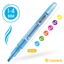 Набор текстовыделителей Crown Multi Hi-Lighter (толщина линии 1-4 мм, 6 цветов) фото Набор текстовыделителей Crown Multi Hi-Lighter (толщина линии 1-4 мм, 6 цветов)
