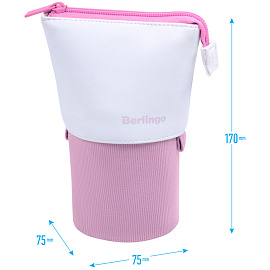 Пенал-стакан 1 отделение, 170*75 Berlingo "Pink case", вельвет, экокожа фото Пенал-стакан 1 отделение, 170*75 Berlingo "Pink case", вельвет, экокожа