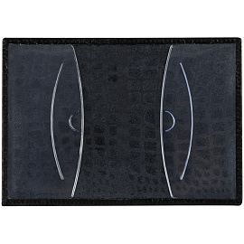 Обложка для паспорта OfficeSpace "Аллигатор", кожа, тиснение, черная