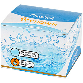 Клей-карандаш Crown "Crystal", 08г, кристально-чистый, ПВП