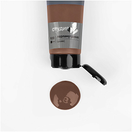 Краска акриловая художественная перламутровая Гамма "Студия", 75мл, пластиковая туба, оникс